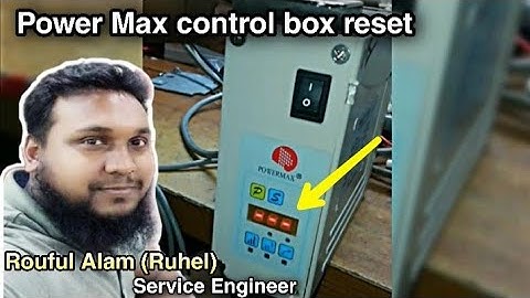 Power Max control box reset, sewing machine
