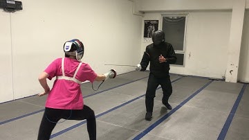Fencing lessons epee,