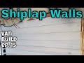 PUTTING WALLS IN OUR VAN (&amp; Whitewashing Blue Pine Shiplap) - DIY Sprinter Van Conversion Ep.15