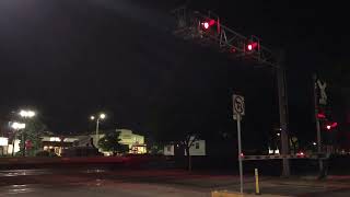 UP 6379 (SP) leads WB empty blade train in Kirkwood at night