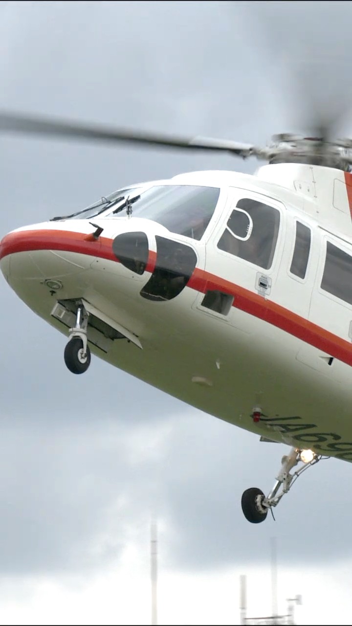 Sikorsky S-76 JA6901 Landing 3 #TokyoHeliport #helicopter