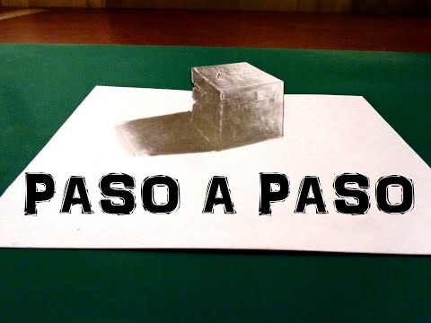 Como dibujar un CUBO 3D - Ilusión (paso a paso) | Selbor