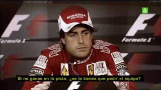 Rueda de Prensa Vergonzosa - Alonso,  GP Alemania 2010 F1 (Prensa Inglesa)