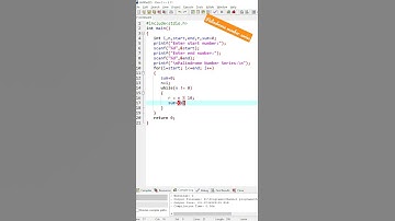Palindrome number series program in c | @codingexplorer9465