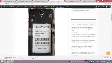 Symphony V96 Flash File Official Firmware Dead And Frp Fixed ROM