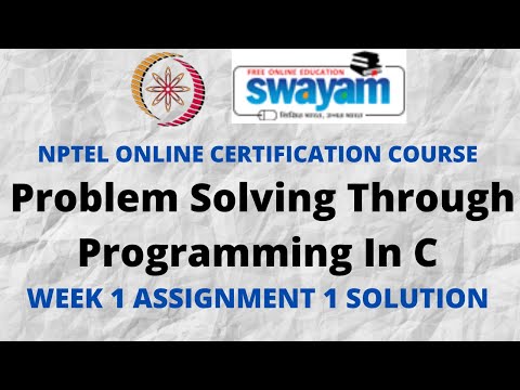 Problem Solving Through Programming In C | NPTEL | Week 1 Assignment 1 Solution | July 2022