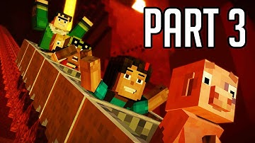 Minecraft Story Mode Walkthrough Part 3 - ROLLER COASTER!! (Minecraft Telltale Episode 1 Gameplay)