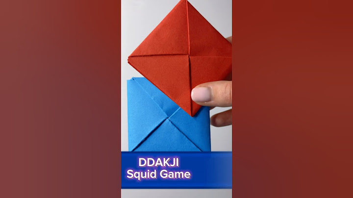 DIY Squid Game DDAKJI toy origami