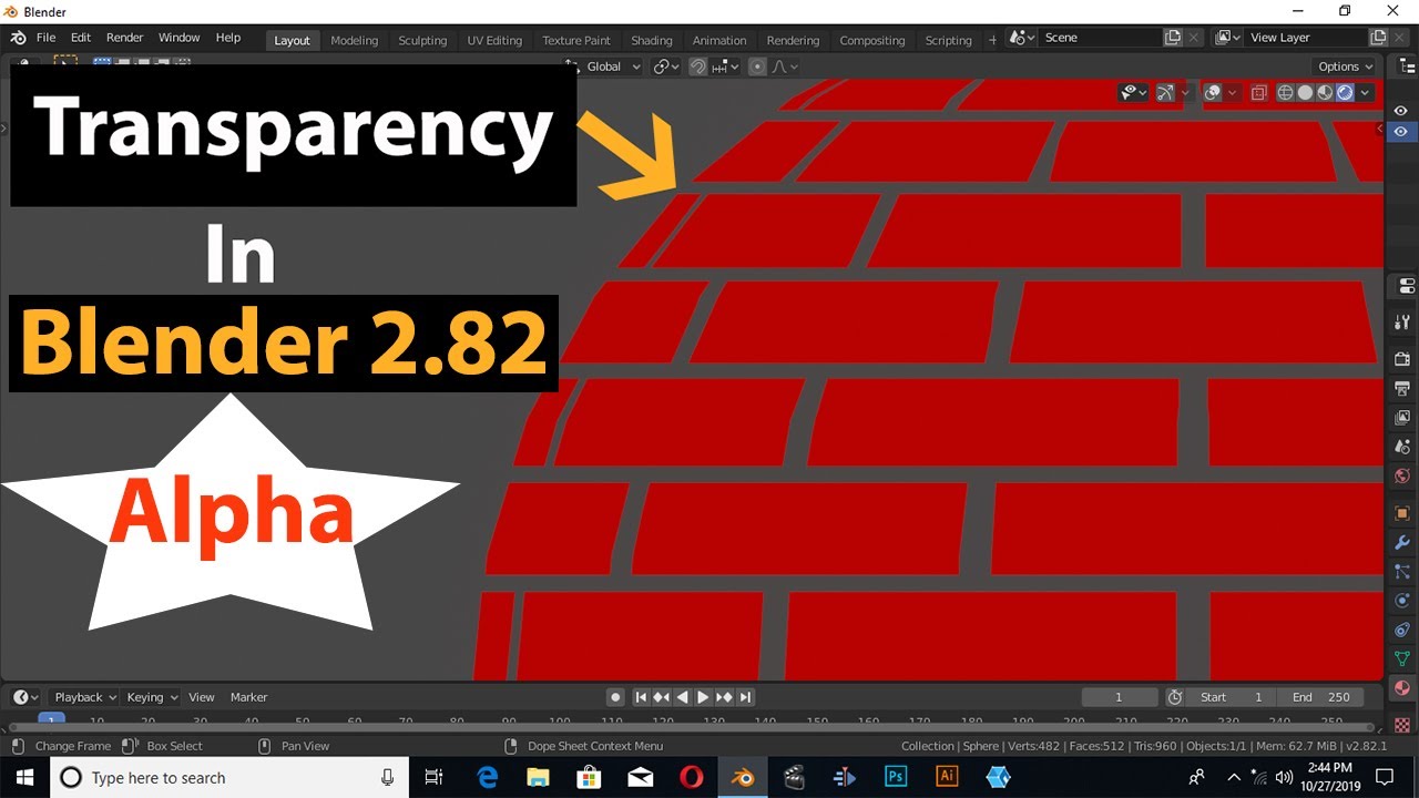 how does transparency work in blender 2.82 alpha using eevee engine ...