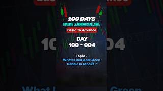 Day 004 / 100 Days Trading learning Challange || Mening of Red And Green candle #candle