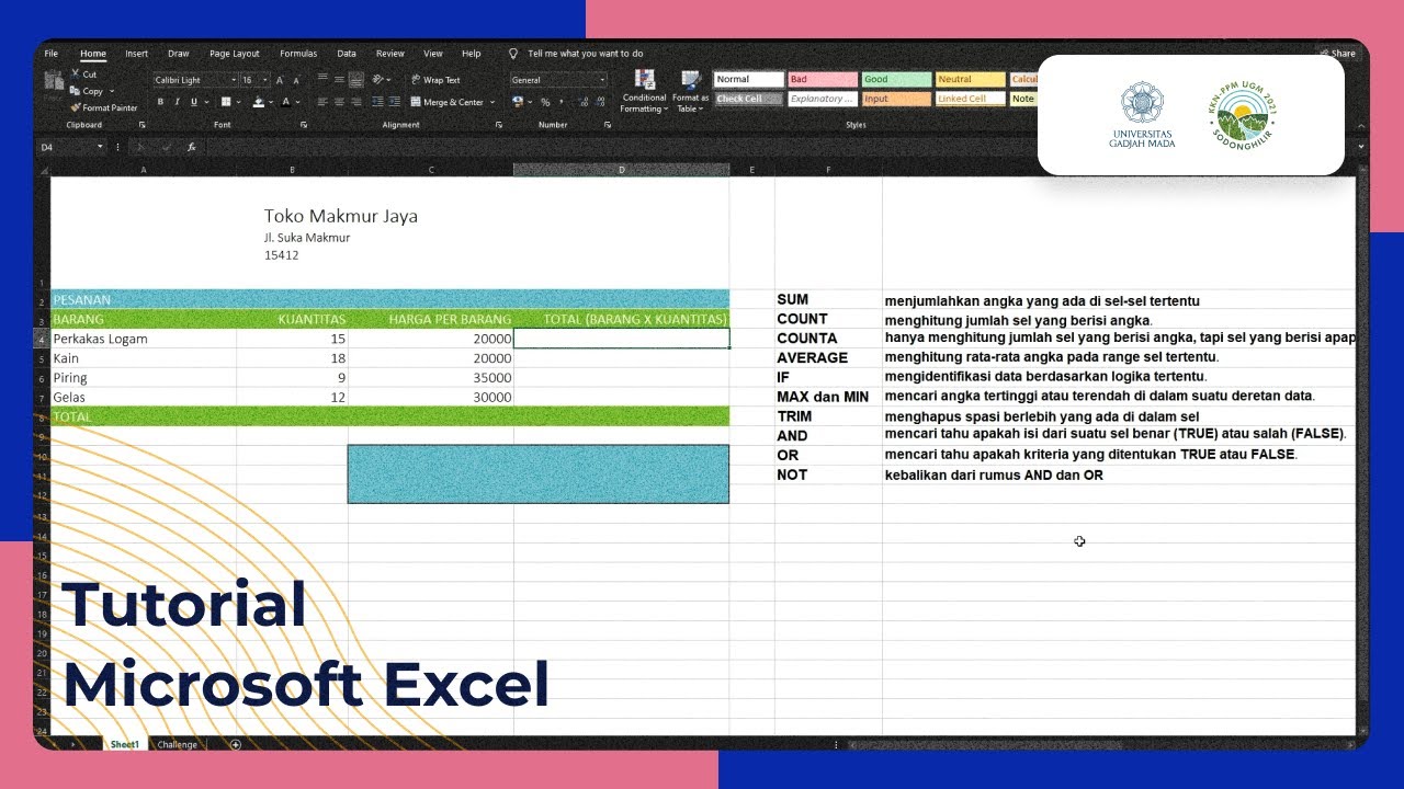 Tutorial Microsoft Excel - YouTube