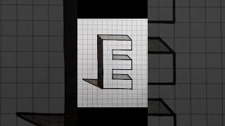 How to draw 3d letter e #shorts #ytshorts #art #craft #drawing #satisfying