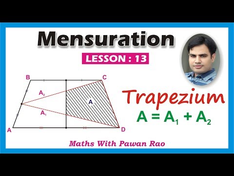 Trapezium in Mensuration Hindi & English  - Problems & Solutions for SSC, CDS  ,KVS