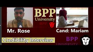 Credibility Interview of BPP University | Pre CAS Interview of Mariam | Mock interview