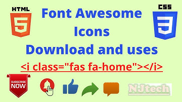 how to download and use fontawesome icons tutorial in( hindi )#html5#css#fontawesome#icons