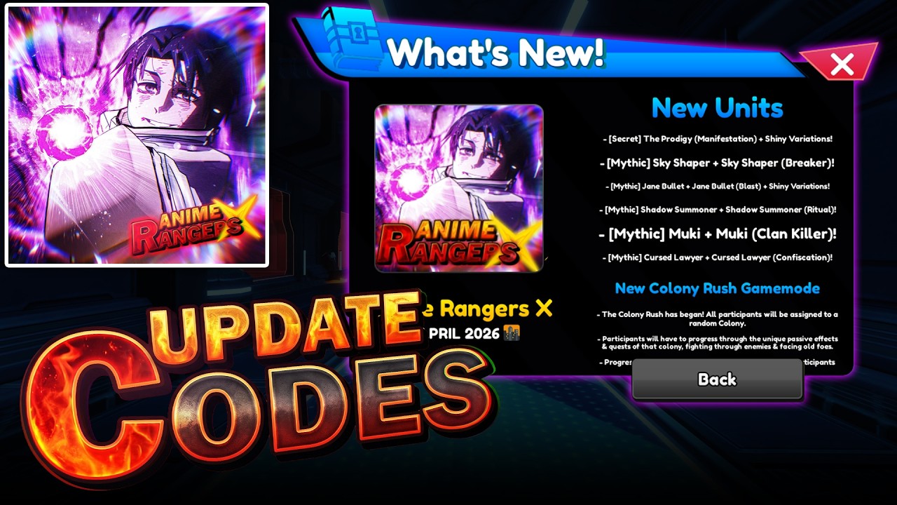 Anime Rangers Cod UPDATE! All *NEW* Codes in Anime Rangers X (Re:Rangers) - YouTube