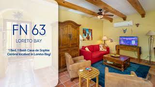 FN63- 1Bed, 1Bath Casa de Sophie Central located in Loreto Bay!!