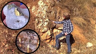 Gold Prospecting - Sampling and Searching For Banded Quartz - PYRITE and SULPHIDES