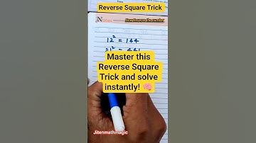 Reverse Square Trick in 5 Seconds! 🔥 | Fast Math Hack#shorts#maths#education#viral#trending