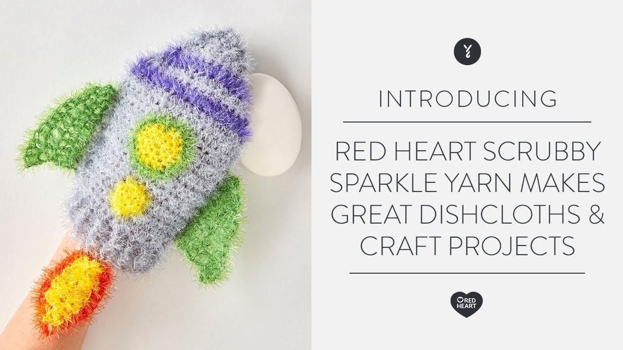 Red Heart Scrubby Sparkle Yarn Makes Great Dishcloths Craft Projects