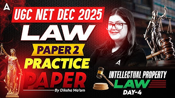 UGC NET Law | UGC NET Intellectual Property Law | UGC NET Law Practice Paper By Diksha Ma