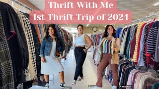 First Thrift Trip of 2024 | Thrift With Me, Haul & Try On