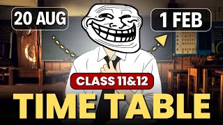 Topper's Timetable for class 11 &12 🔥 | Score 95% School+Coaching+Self Study | Study timetable 📈