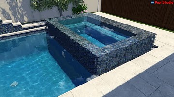 Modern Straight Edge w/Negative Edge Spa