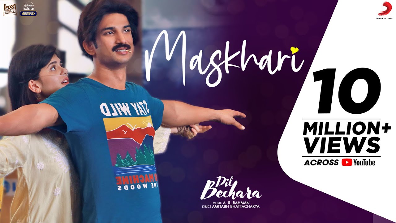 ⁣Dil Bechara - Maskhari | Official Video | Sushant, Sanjana | A.R. Rahman| Sunidhi, Hriday |Amitabh B