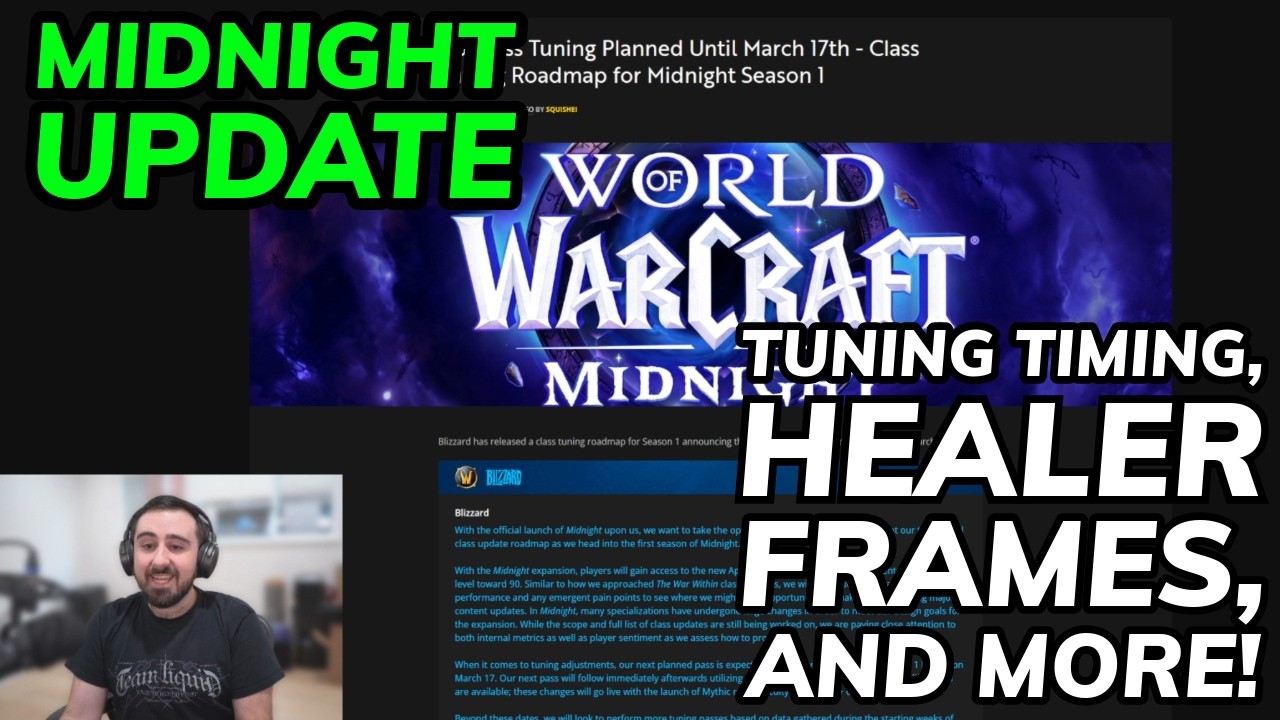 Midnight News Update: Tuning Timing, Healer Frames, Housing, and more!
