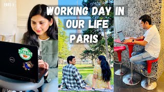 A Working Day In Our Life | Work Life In Paris | A Day In My Life |Desi Couple On The Go Latest Vlog