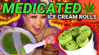 HOW TO MAKE MEDICATED ICE CREAM ROLLS *INSANE* | Kimmy Tan
