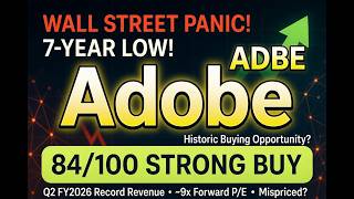 ADBE Stock: Wall Street Panicked & Sent Adobe to a 7-Year Low —Historic Buying Opportunity? (84/100) ADBE Stock: Wall Street Panicked & Sent Adobe to a 7-Year Low —Historic Buying Opportunity? (84/100)
