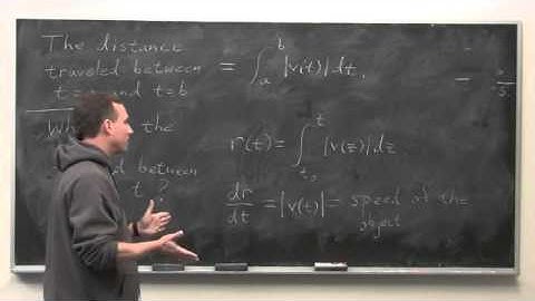 Displacement and Distance Traveled in a Straight Line - Integral Calculus