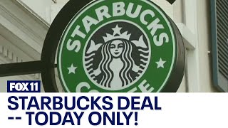 Every Starbucks drink is half off on Thursday
