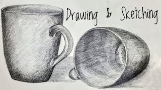 How To Draw & Sketch Mug Draw A Mug Or Glass In Perspective With Pencil Quick Drawingtechniques Tutorial