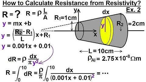Physics - E&M: Ch 40.1 Current & Resistance Understood (13 of 17) Resistance=? & Resistivity=? Ex.2