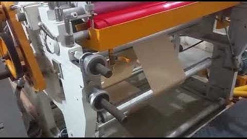kraft paper bag making machine with 2 colour flexo printing machine, Paper Bag Making Machine.india
