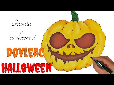 Desen De Halloween Un Dovleac How To Draw A Scary Pumpkin