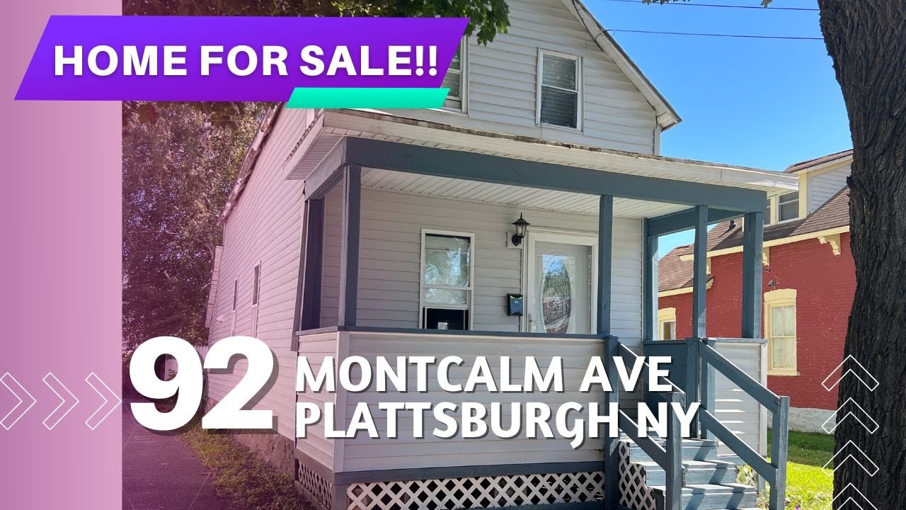 Home for Sale at 92 Montcalm Ave in the City of Plattsburgh New York