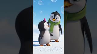 bubbles catching 🤩 #penguin #kidsvideo #cartoon #snowfall #funny #penguinadventures #animation