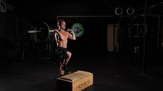 Barbell Front Rack Reverse Lunge Step Up