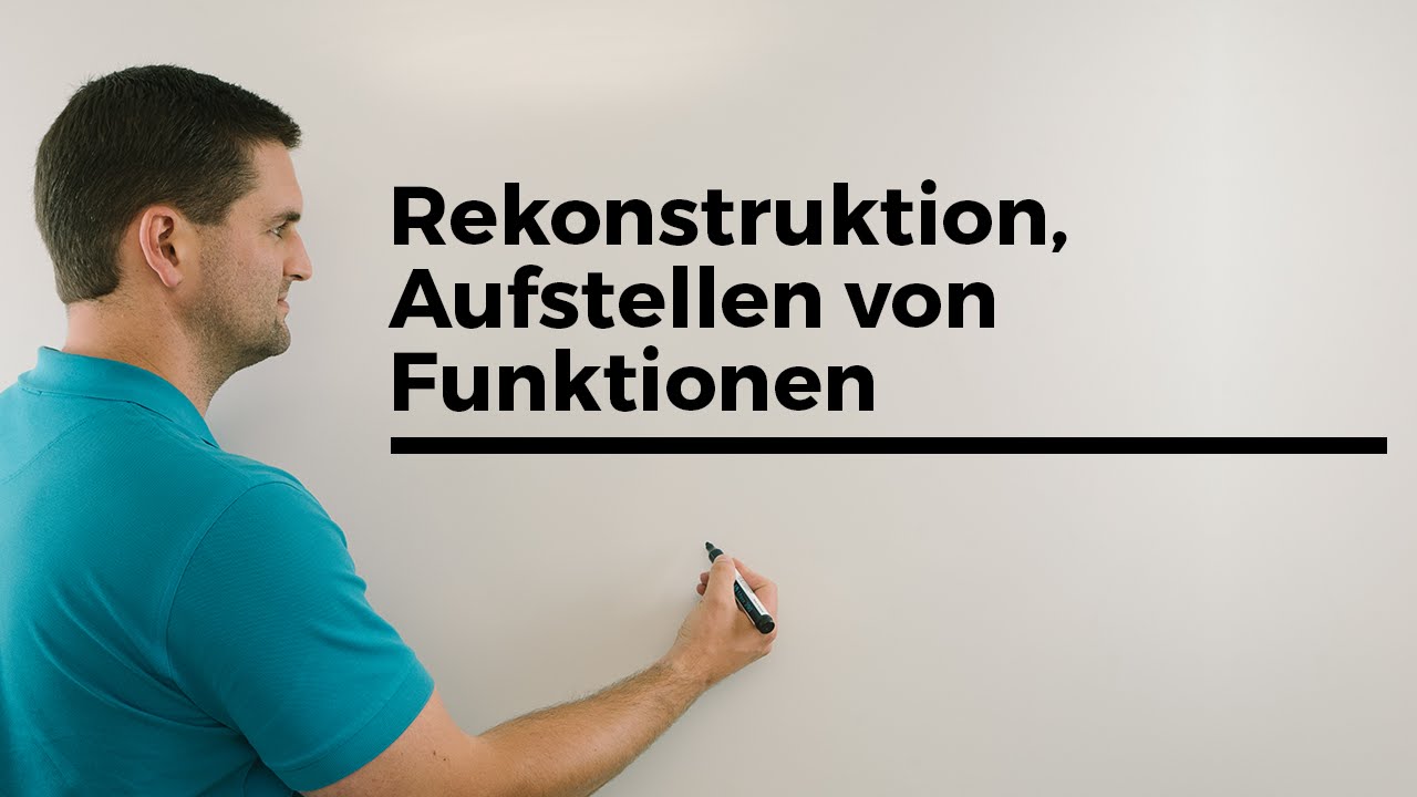 Ganzrationale Funktion bestimmen, Ablauf, Steckbriefaufgaben, Rekonstruktion von Funktionen