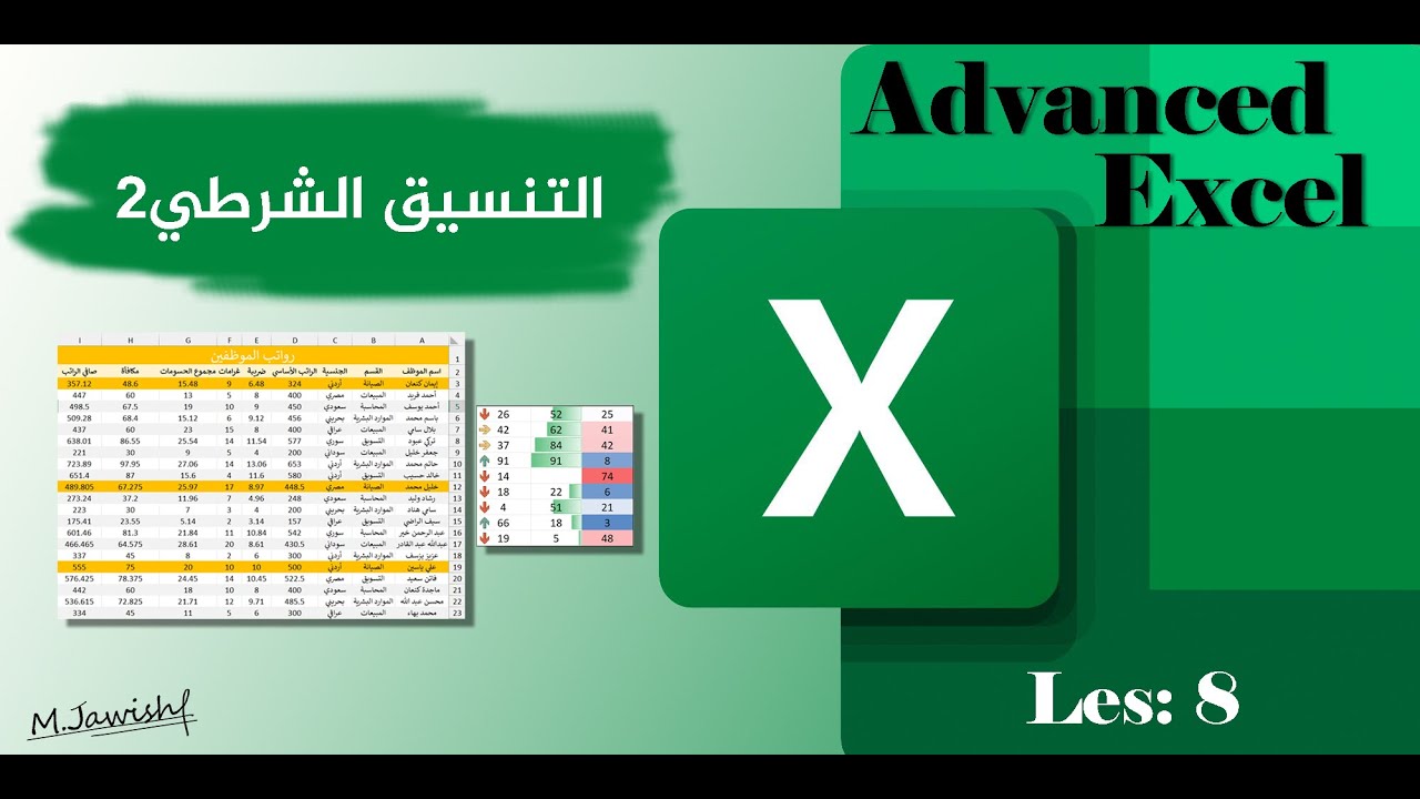 اكسل المتقدم  | التنسيق الشرطي 2 | الدرس 8 | Advanced Excel