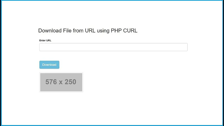 Download File from URL using PHP CURL