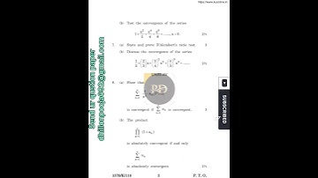 KUK BA 4th sem Mathematics Sequences & series examination 2020