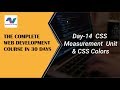 CSS Measurement units and CSS Colors | css rem|css vh|css background color|web development courses