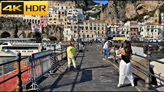 Italy: Positano and Amalfi walk  How Calm are these in OFF season [4K HDR]