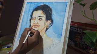 How to draw rashmika madanna |water color drawing|