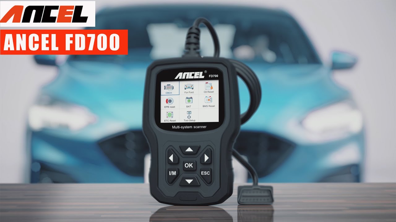 ANCEL-LD700 OBD2 Scanner, TPMS, ABS, Reset De Óleo, Motor, Todos